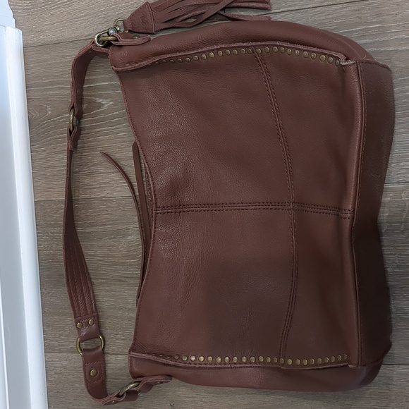 The Sak Brown Leather Shoulder Bag - Picture 1 of 10